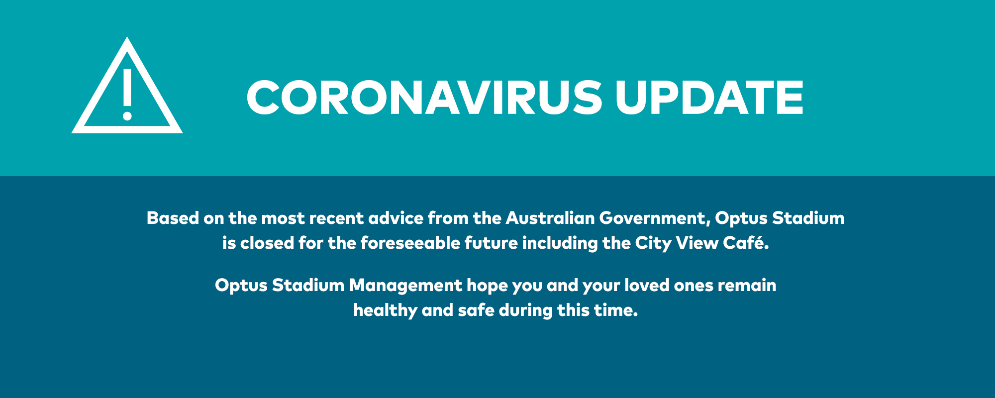 Optus Stadium Coronavirus