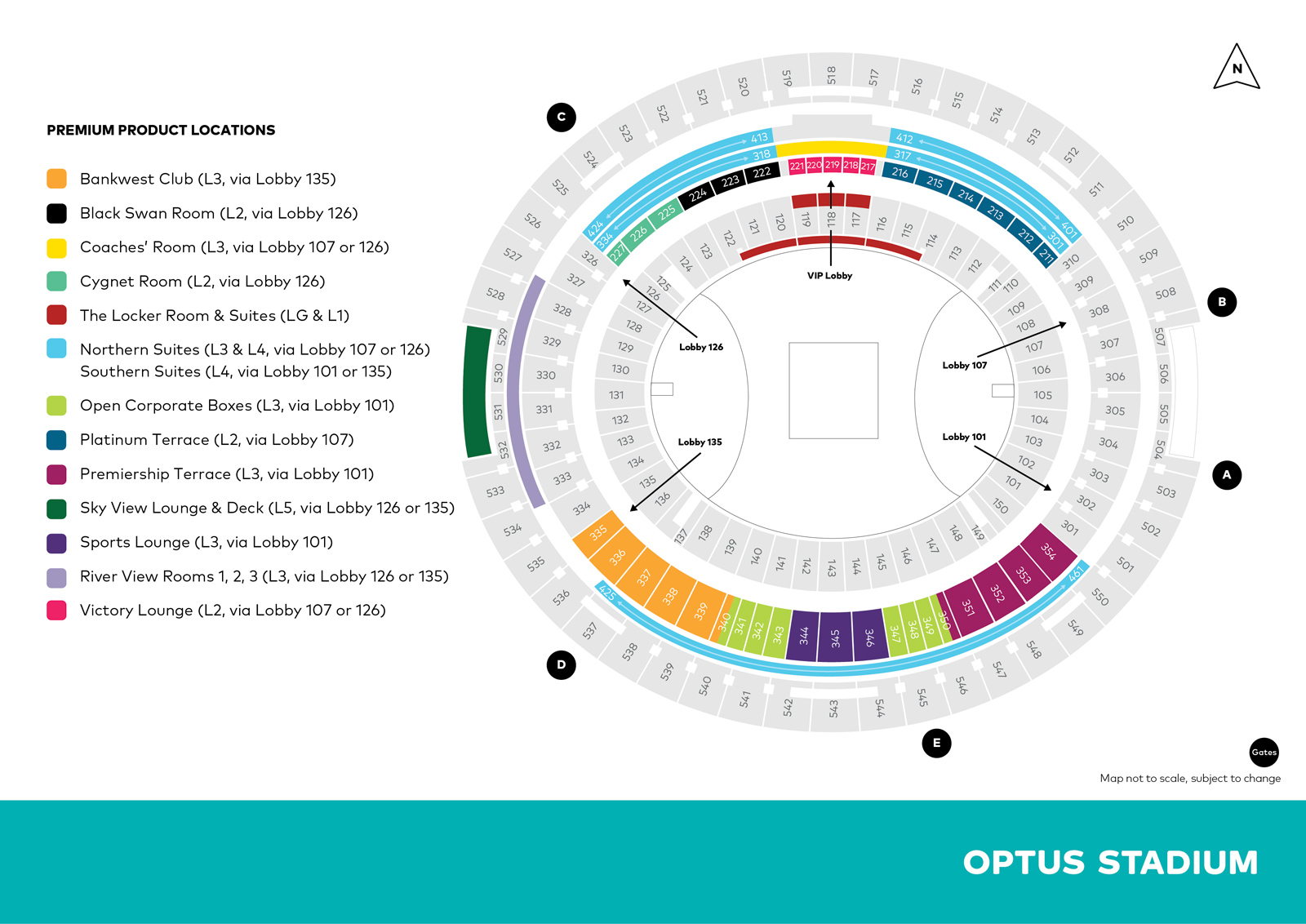 Optus Stadium Map