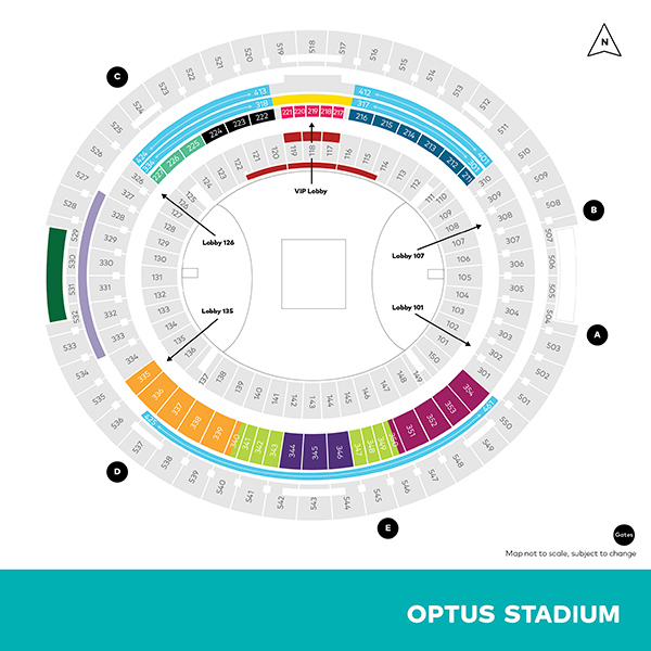 Optus Stadium Map