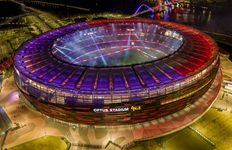 Optus Stadium Manchester United Perth Glory LED